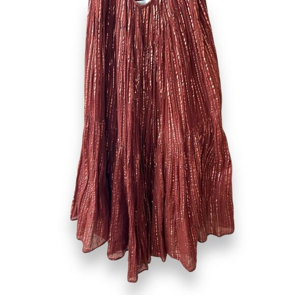 Ulla Johnson Samara High Low Sleeveless Gauze Maxi Dress Copper 0 Women’s - Picture 11 of 12